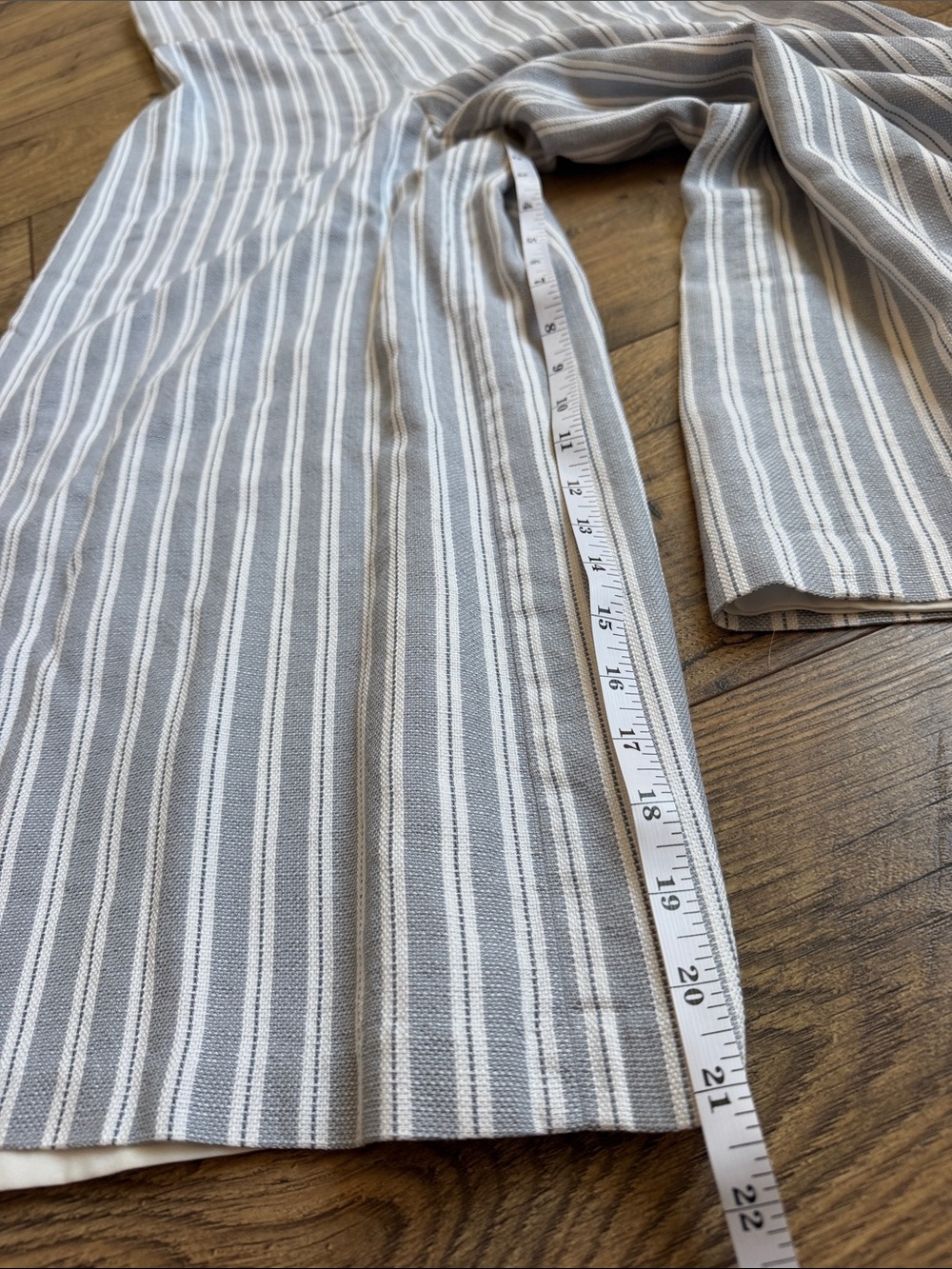 Club Monaco Alberrtah Strapless Striped Wide Leg Jumpsuit Blue White Size 4 - Picture 7 of 10